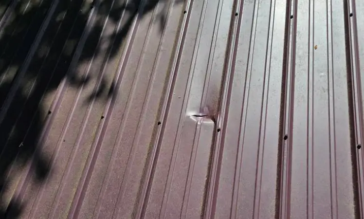 Metal roof hail damage Metal roof hail damage