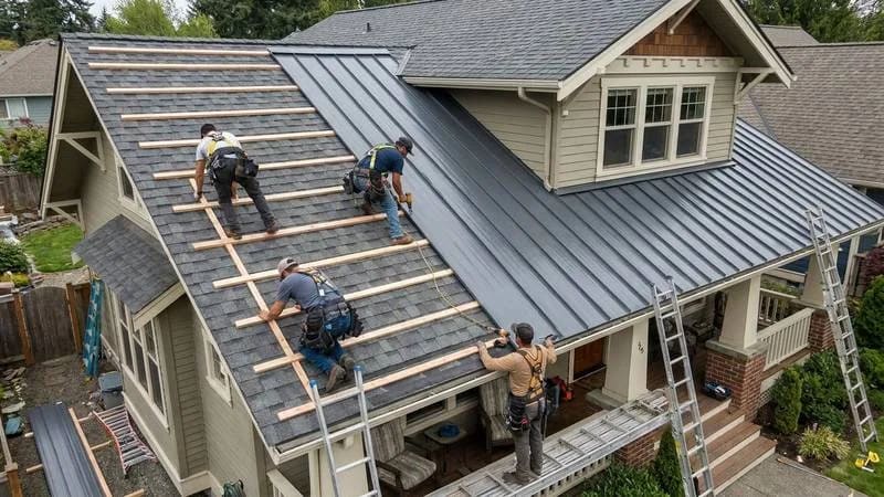 Urban Shield Roofing When Installing Metal Over Shingles Works