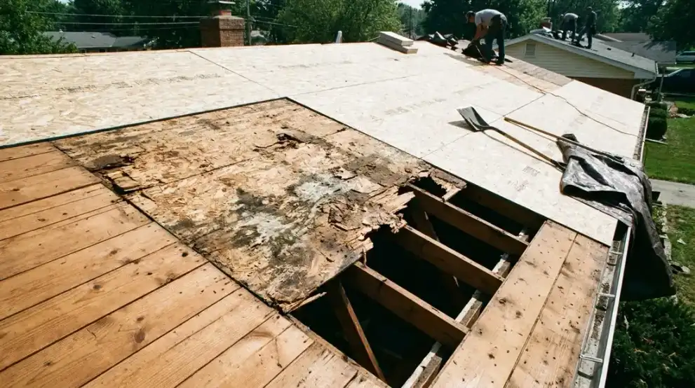 Urban Shield Roofing How Much Does Roof Decking Replacement Cost in 2026? Indiana Homeowners Guide